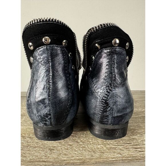 Villa Wang Studded Slip On Gray Western Booties Size 7.5 - Picture 8 of 11